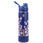 AquaFlask Sakura 2 650mL (22oz) Water Bottles - Navy , Keeps Drinks Cold for 24