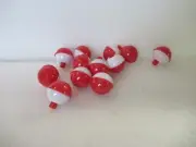 12 1.25" FISHING BOBBERS S-Medium Round Ball Floats Plastic Snap on Float Choice