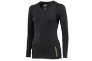 DIADORA Ladies Compression Sports Thermal Long Sleeve Tee Top T Shirt - Black - 16