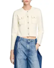 Sandro Rib Knit Cardigan