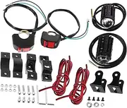 HEALEEP 1 Set LED Off Road Driving Light Integrated Spotlight for Motorcycles Electric Bikes Easy Installation Durable Construction Enhanced Visibility Includes Switch