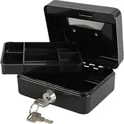 Money Box for Cash - Money Lock Box with Keys,Portable Bill Organizer Tray with Carrying Handle for Business Use Shop Studio Classroom Saving Management