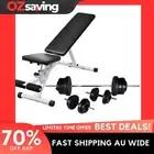 Workout bench adjustable steel 60.5 kg dumbbell set home gym black 5347