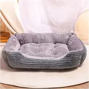 Cat Bed Dog Bed Sleeping Bag Kennel Cat Puppy Sofa Bed Pet House Winter Warm Beds Cushion for Small Dogs Pet Bed(Gray,S 50x38cm)