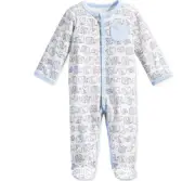 First Impressions Baby Boys Elephant Footed Coverall Soft White Size 6-9M 0659