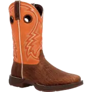Durango Men's Rebel Cedar Bark & Monarch Orange Square Toe Boots DDB0392