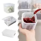 1/7pcs Plastic Refrigerator Storage Box Sealed Condiment Boxes Food Containers
