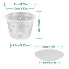 5pcs Orchid Pots with Holes & Tray Clear Orchid Pot Plastic Orchid Pots