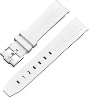 [KLVN] For Moonswatch Watch Curved No Gap Rubber Strap For Omega Swatch Joint Planet Series Moon Mercury Curved Rubber Strap Men Women 20MM Watchbands