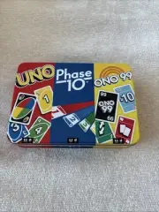 Mattel Games Set of 3 Card Games with UNO, Phase 10 & ONO 99 NEW Sealed