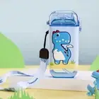 Kids Water Bottle Good Sealing Unique Quadrate Shape Cartoon Patterns Water NY9