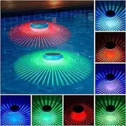 Floating Pool Lights,Solar Pool Lights with RGB Color Changing,IPX6 Waterproof Pool Lights That Float Light up LED Pool Accessories,Floating LED Lights for Spa,Pond,Hot Tub,Pool Party Decorations-2PCS
