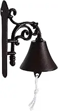 SHINEOFI 1 Set Rustic Style Retro Doorbell Hand Cranked Cast Iron Wall Bell for Indoor Outdoor Use Durable Weather Resistant Finish Garden Decor and Charming Home