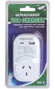 USB A & USB C Ports Mains Charger Adaptor