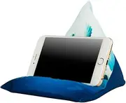 LIFKOME Phone Pillow Holder Soft Fabric Handmade Cell Phone Stand Mobile Device Stand Tablet Reading Pillow Tablet Stand Dock Bean for Desk Cushion Pad Blue