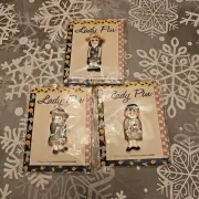 Susan Paley Lady Pins, Lot of 3, Clothes 2.5” Pins for Ganz New w/ Tags, NIP