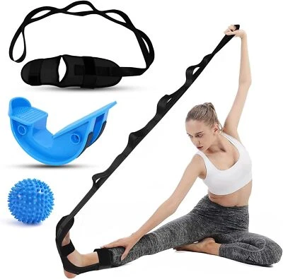 Foot and Calf Stretcher Kit - Leg Stretching Strap, Foot Rocker, Hamstring an...