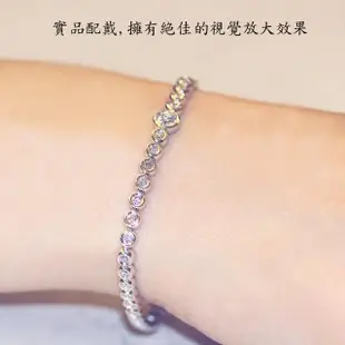 【BRILLMOND JEWELRY】GIA 鑽石手鍊 白K金 1.3克拉 F/I1 歐式滿鑽款(GIA 30分 F/I1 配鑽總重1克拉 白K金台)