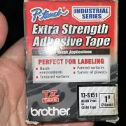 Brother P-Touch Tz-s 151 Extra Strength 1" Adhesive Labeling Tape.
