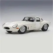 Scale Finished Model Car 1:18 Scale for Jaguar E-Type Sports Car Alloy Diecast Simulation Car Model Luxury Replica Vehicle Collector Die-cast Vehicle(White)
