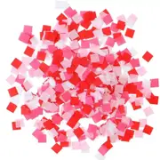 Square Tissue Paper Confetti Table Scatters - Red & Pink
