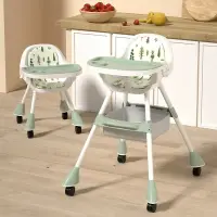 在飛比找樂天市場購物網優惠-兒童餐椅 吃飯椅 寶寶餐椅 折疊式餐椅 可調節兒童桌椅寶寶餐