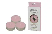 8-Pack Tranquility Tea Lights Scented Fresh Cut Roses Candle (4 Hour Burn)