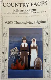 Vintage Tole Painting Pattern Packet: Thanksgiving Pilgrims by Myra Mahy