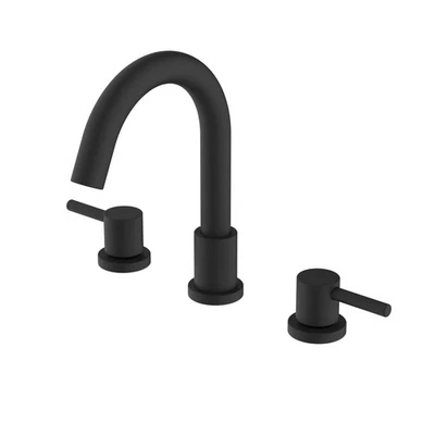Two Handles Widespread 8 inch Bathroom Faucet 3 Hole, Matte Black Faucets 360...
