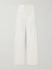 [Nili Lotan] Nili Lotan - Kai Cotton Wide-leg Pants - White - medium medium White
