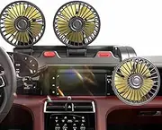 Car Fan - Powerful Car Vent Fan, Modern Automotive Accessory | Clip Car Fan with 360 Degree Rotation and Quiet Opration, Versatile Use in Trucks SUVs, Ideal for Personal Comfort