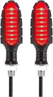 Turn Signal Indicator Motorcycle Turn Signals Smoke Lens Turn Signal Light 5LED 12V Amber Blinker Indicator Lamp Universal M8 Bolt (Size : 2pcs Brake tail)