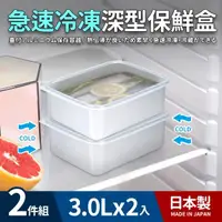 在飛比找momo購物網優惠-【日本製】急速冷凍深型保鮮盒3.0L_2件組