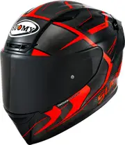 Suomy TX-Pro Advance Carbon, full face helmet , color: Black/Neon-Red , size: S