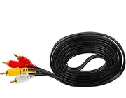 SEWACC 3M Video Cord Male to Male Cable Audio Video Composite Wire for VCR DVD and Connections Stable Signal Transmission Heads for Versatile Use