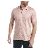 Ted Baker London Tiser Pink Geo Square Print Shirt 7/3XL