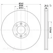 Bremtec Euro-Line GeoZinc Coated Brake Rotor - BDR25420EL