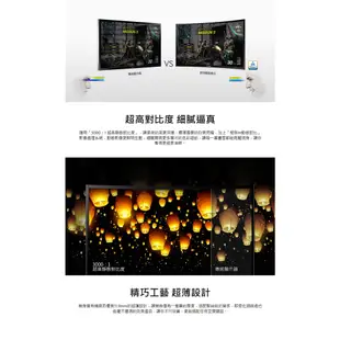 SAMSUNG 三星 C24F390FHE 曲面 顯示器 24吋 VA 低藍光 不閃屏 1800R 易飛電腦