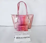 BRAHMIN CUPID OMBRE MEDIUM ASHER W/ADY WALLET [NWT]