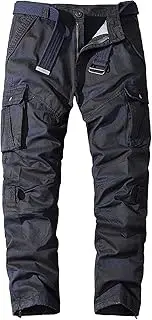 [DGHM-JLMY] Cargo Pants for Men Multi Pockets Casual Work Pants Jogger Work Tapered Streetwear Tactical Trousers