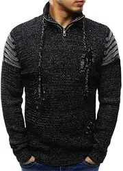 [Fulbant] Autumn Winter Sweater Men Casual Solid Sweaters Cotton Knitted Pullover Knitwear