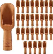 Aswalling 30 Pcs Mini Wooden Spoon, Mini Bath Salt Spoon, Wooden Candy Spoon, Washing Powder Spoon Spoon Set Baby Spoon