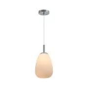 Alfredo Glass Modern Elegant Pendant Lamp Ceiling Light - Chrome