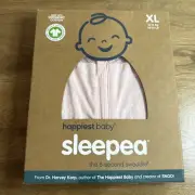 Happiest Baby Sleepea 5 Second Sleep Swaddle Pink Stars XL X-Large 26-33 Lbs NIB