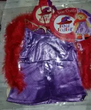 Costume DressTeddy Bear Outfit with Red Shoes Fit for 15-18 IN. Bears Boa Plush