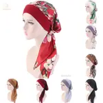 穆斯林婦女頭巾頭巾婦女帽子穆斯林脫髮頭巾頭巾印花