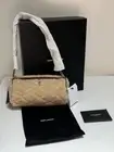 Saint Laurent Sade Mini Tube Shearling Shoulder Bag