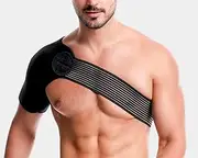 Shoulder Support Brace for Men Women, Adjustable Left Shoulder Support Brace Shoulder Compression Sleeve Strap Black,Neoprene Rotator Cuff Support Strap