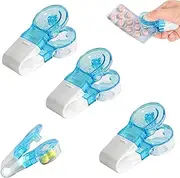 Portable Pill Taker Life Essentials, Storage Box Medication Dispenser, No Contact Easy to Take Medicine Take Out Tool, Portable Pill Taker for Purse or Pocket (3)