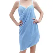 Women Quick Dry Bath Towel Bathrobes Cloth Robe Beach Spa Body Wrap Dress